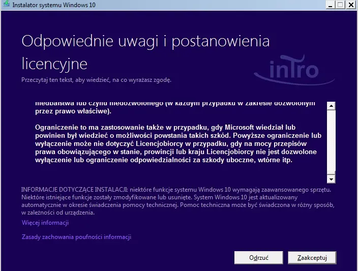 Graficzne przedstawienie ustawień 